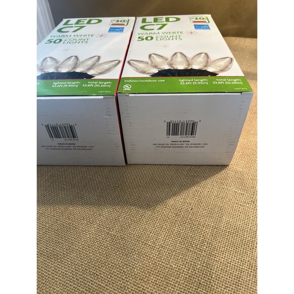 LED C7 50 Count Warm Light String (Set of 2) - Picture 4 of 5